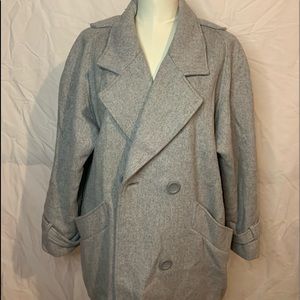 Pied A Terre wool double breasted grey coat